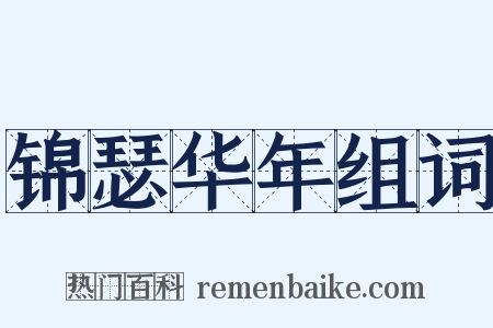 锦瑟华年组词是什么意思的图片